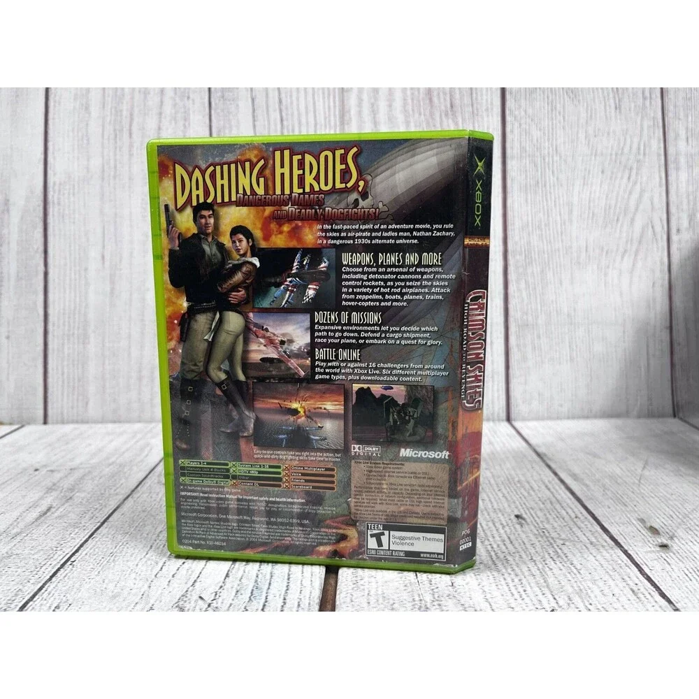 Crimson Skies (Microsoft Xbox) *Not For Resale* Complete CiB Manual - TESTED